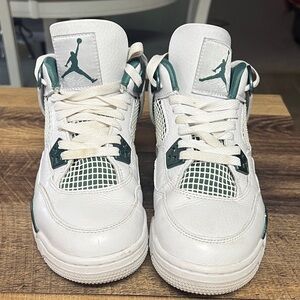 Jordan Sneakers in White and Dark Green